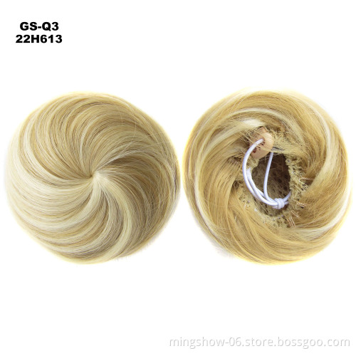 Wholesale messy afro fake hair bun accessories maker